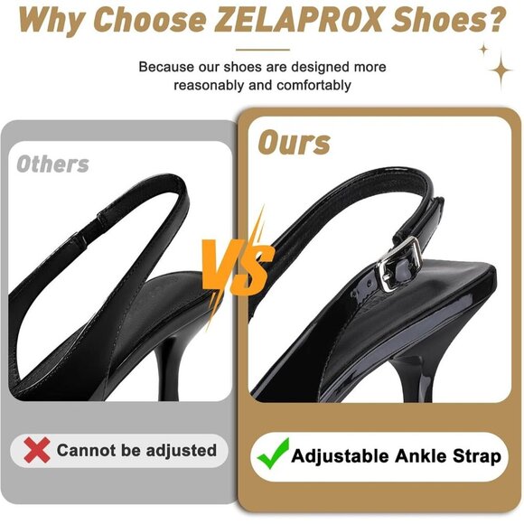 🆕Women's Black Faux Leather Pointed Toe Slingback Kitten Heels Bow Knot Sandals - Picture 5 of 8